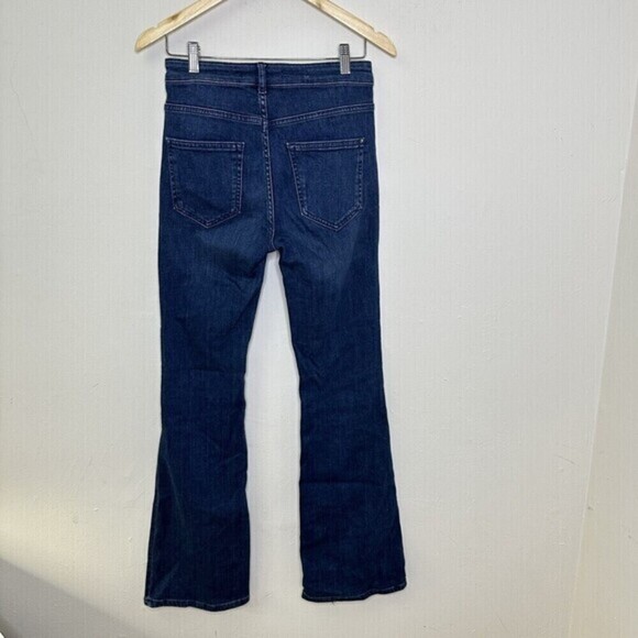 Pilcro and the Letterpress Flare Jeans Blue Dark Wash Stretch Women's Size 26T - Picture 10 of 12